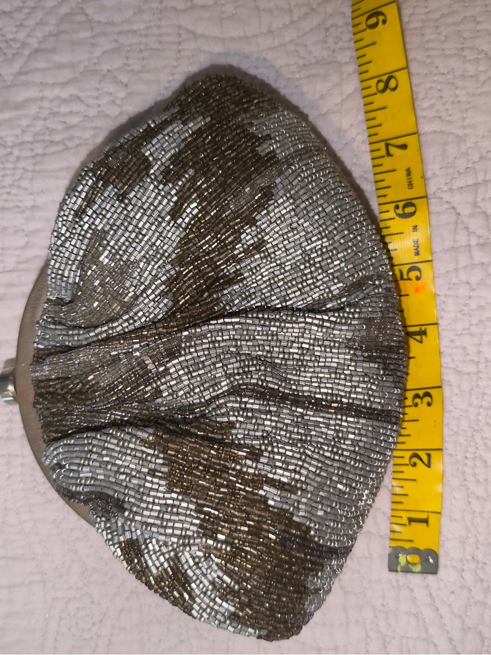 Moyna Silver and Gold Sequin Beaded Evening Bag